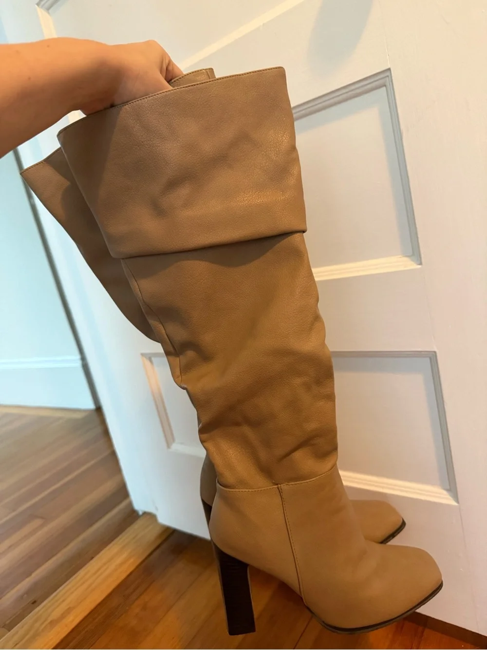JustFab High Nude Boots